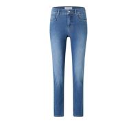 Skinny-fit-Jeans ANGELS "SKINNY SHAPE", Damen, Gr. 40, Länge 28, blau (mid blau used), Denim/Jeans, Obermaterial: 85% Baumwolle, 10% Polyester, 5% Elasthan, casual, slim fit lang, Jeans, mit Push-up E