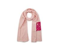 Angenehm leichter Schal aus Baumwolle mit Stickerei rosa - Gr. - one size