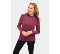 Angenehm weiches Shirt mit Glitzersteinen lila 44