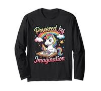 Angetrieben von Imagination Unicorn Inspiring Positive Kids Langarmshirt