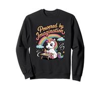 Angetrieben von Imagination Unicorn Inspiring Positive Kids Sweatshirt