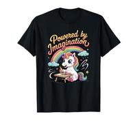 Angetrieben von Imagination Unicorn Inspiring Positive Kids T-Shirt