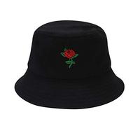 Anglerhut Herren Damen Hat Unisex Männer Frauen Erwachsene im freien Blume Sonnenschutzmittel Rose im Druck Fischer Mütze Baseballkappe Fischerhut Mit Aufschrift
