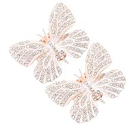 Angoily 1 Paar Schmetterlings Schuhclips aus Legierung Elegant und Wiederverwendbar für Hochzeit und Verlobung Ansteckbare Schuhverzierung für Damen