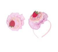 Angoily 1 Set Kuchen-Haarreif-Kostümset: Mini-Haarspangen für Mädchen zur Geburtstagsfeier-Dekoration - Kleinkind-Festival-Accessoire - Kinder-Festival-Accessoires Rosa