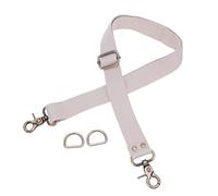 Angoily 1 Stück Verstellbarer Schulterriemen Canvas Breiter Ersatzgurt für Umhängetaschen Handtaschen und Crossbody Bags Beige mit Metallclips für Einfachen Austausch