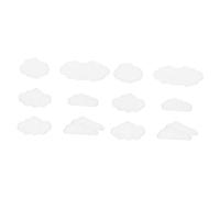 Angoily 12 Stück Teiliges Wolken Aufnäher zum Aufbügeln Selbstklebend Bestickte Applikationen für Kleidung für DIY Kleidung Taschen und Bastelprojekte Bunte Wolkenform Einfache Anwendung