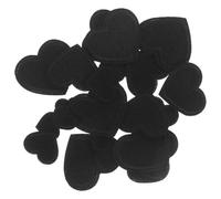 Angoily 24 Schwarze Herz Aufbügelpatches Gestickte Stoffapplikationen Bügelflicken für Jeans Jacken Hemden Hüte Waschbar Selbstgemacht Reparatur Dekorationsset