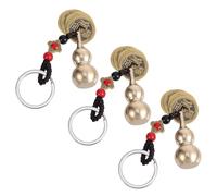 Angoily 3 Stück Dekorative Kürbisförmige Schlüsselanhänger aus Messing mit Feng Shui Glücksdekor Leicht und Einzigartig für Taschen und Schlüssel