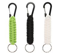 Angoily 3 Stück Karabinerhaken Schlüsselanhänger aus Terylene mit Hoher Zugfestigkeit 275 Kg für Outdoor Camping und Survival Aktivitäten