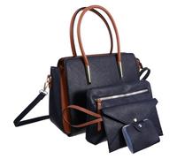 Angoily 4 Stück Pu Umhängetaschen Damen Wasserfest Große Kapazität Modisch Frisch für Outdoor Shopping Schultertasche in Blau