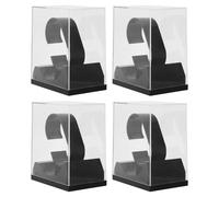 Angoily 4 Stück Transparente Uhrenboxen aus Kunststoff zur Aufbewahrung von Uhren und Schmuck Staubdicht Kompakt und Leicht für Täglichen Gebrauch und Geschäfte