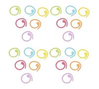 Angoily 50 Stück Metall Maschenmarkierer Spiralförmig Mehrfarbig mit Verriegelung Abnehmbare Strick und Häkelclips für Handarbeiten