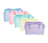 Angoily 5stücke wasserdichte Kosmetiktasche Aufbewahrungsbeutel für Reisen Kulturtasche mit Griff wasserdichte Tasche aus PVC Reisekosmetiktasche für Badartikel