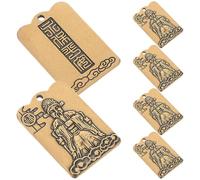 Angoily 6 Stück Retro Messing Charms für DIY Schmuck Anhänger Schlüsselanhänger Bastelmaterial Vintage Feng Shui Gott Des Reichtums Anhänger für Halsketten Handtaschen Dekoration