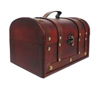 Angoily Antike Schmuckbox aus Holz mit Deckel und Griff Retro Aufbewahrungsbox für Schmuck und Kleinteile Praktische Vintage Schatztruhe für Zuhause Vielseitiger Organizer für Ohrringe