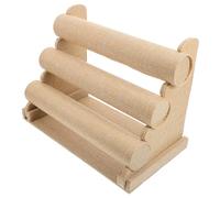 Angoily Beiger Armbandständer und Leinen mit Mehrschichtigem Design Vielseitiger Schmuckhalter für Armband und Halskette für Schmuckgeschäfte und Boutiquen