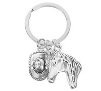 Angoily Cowgirl Schlüsselanhänger für Frauen aus Zinklegierung mit Cowboyhut und Stiefel Anhänger Kompakt und Einfach zu Tragen Modischer Western Taschenanhänger