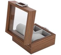 Angoily Elegante Uhrenbox mit Glatter Oberfläche 2 fach Uhrenbehälter für Herrenuhren Schützende Aufbewahrungsbox für Geschäft und Laden
