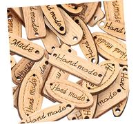 Angoily Handgefertigte Holzknöpfe 200 Stück 3mm Bastelholzknöpfe mit 2 Löchern Vintage Design für Selbstgemacht Nähprojekte Scrapbooking und Dekoration