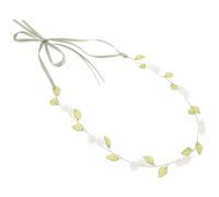 Angoily Handgefertigtes Hochzeitsstirnband mit Kristall und Grünem Blumenkranz Eleganter Haarschmuck für Damen Vielseitig und Einfach zu Stylen für Alltag und Fest