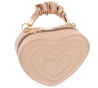 Angoily Herzförmige Umhängetasche Damen Sommerliche Crossbodytasche mit Einzelriemen aus Pu und Polyester in Khaki für Modische Mädchen und Alltag