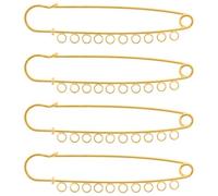 Angoily Sicherheitsnadeln Broschen 4 Stück 9.00X1.50X0.50Cm Metall Anstecknadeln Mit Schlaufen Für DIY Schmuck Basteln Schal Rock Pullover Zubehör