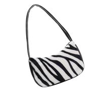 Angoily Unterarmtasche Damen mit Kuhfellmuster aus Plüsch Modische Umhängetasche mit Großem Fassungsvermögen und Organizer für Reisen und Alltag