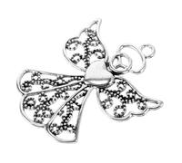 Angoily Vintage Schutzengel Anhänger aus Rostfreiem Zinklegierung Vielseitiger Schmuckanhänger für DIY Schmuckherstellung Autospiegel Dekoration Schlüsselanhänger und Modische Accessoires