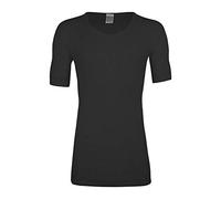Angora wobera Herren-Unterhemd mit ½ Arm 50% Angora (Large, schwarz)