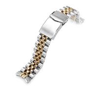 Angus-J Louis Uhrenarmband für Seiko Alpinist SARB017 (oder Hamilton K), 20 mm, Gold-Mitte