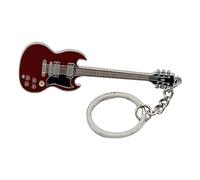 Angus Young (AC/Dc) Nachbildung Gitarre Metall Schlüsselanhänger, rot, Inconnu