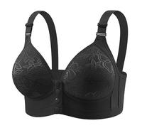 Angxiwan BH Damen Ohne Bügel Bustier Spitze Lace BH Bügel BH Bequemer Gepolsterter Bra Bandeau Klassische Vollschalen Soft Cup Große Größen mäntel Damen Sale