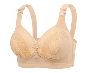 Angxiwan BH Damen Ohne Bügel Bustier Spitze Lace BH Bügel BH Bequemer Gepolsterter Bra Bandeau Klassische Vollschalen Soft Cup Große Größen Sommerkleider Sale