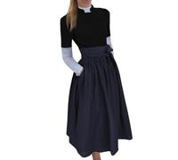 Angxiwan Dirndl Kinder,Trachtenkleid Dirndlkleid Trachtenmode Midi Bayerisches Dirndl Kleid für Damen Lang Wiesn Outfit Elegant Retro Kleider Festlich für Bierfest Oktoberfest