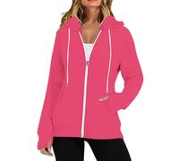 Angxiwan Hoodie Decke Stitch,Hoodie Damen Pullover mit Kapuze Langarm Sweatjacke Reißverschluss Baumwoll Locker Kapuzenshirt Comfy Große Größen Streetwear Y2K Stretch Oberteile