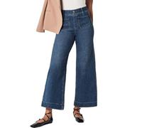 Angxiwan Jeans Damen Stretch Boyfriend Stil Pants Weites Bein Freizeithose Mode Hüftjeans Klassischer Momjeans Große Größen Trachtenjeans