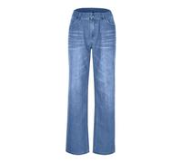 Angxiwan Jeanshose Damen Stretch Boyfriend Stil Denim Straight Leg Hosen Stilvolle Hüftjeans Skinny Fit Momjeans Große Größen Trachtenjeans