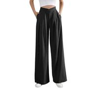 Angxiwan Leinenhose Damen Lang Elegant Leinen Hosen Atmungsaktiv Jogginghose Lose Arbeitshose Stilvolle Cordhose Einfarbig Laufhose Leichtem Sonnenschutzhose