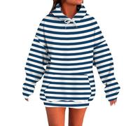 Angxiwan Oversize Sweatshirt Kleid Damen Baumwolle,Hoodie Damen Pullover mit Kapuze Langarm Langarmshirt Zip Einfarbig Vintage Kapuzenshirt Freizeit Fashion Pulli Elegant Vintage Kleidung