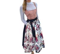 Angxiwan Trachtenkleid,Trachtenkleid Dirndlkleid Trachtenmode Midi Bayerisches Dirndl Kleid für Damen Lang Wiesn Outfit Elegant Retro Kleider Festlich für Bierfest Oktoberfest