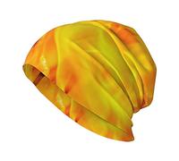 ANGYANG Totenkopfmütze Feuer und Flammen Strickmütze Polyester Sturmhaube Slouchy Beanie Mütze Laufmütze