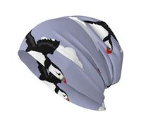 ANGYANG Totenkopfmütze Papageientaucher Strickmütze Polyester Sturmhaube Slouchy Beanie Mütze Laufmütze