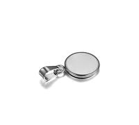 Anhänger 10 Stück 6-30 mm Edelstahl blanko Tabletts Anhänger Fassungen mit Verschlüssen Cabochon Basis Lünette (Blank Base 25 mm)