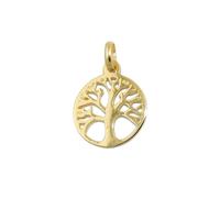 Anhänger 12mm Baum des Lebens 9Kt GOLD