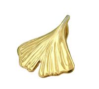 Anhänger 12mm Ginkgoblatt glänzend 9Kt GOLD