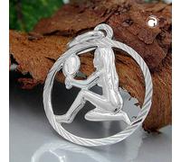 Anhänger 15mm Sternzeichen Jungfrau Silber 925