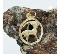 Anhänger 15mm Sternzeichen Steinbock 9Kt GOLD