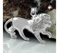 Anhänger 15x23mm Löwe glänzend rhodiniert Silber 925