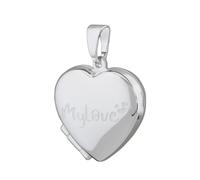 Anhänger 17x5mm Medaillon Herz glänzend Gravur MyLove Silber 925